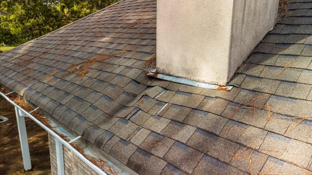 Roof and shingles damaged from water leak