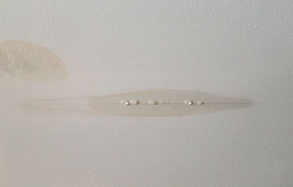 small leak on ceiling