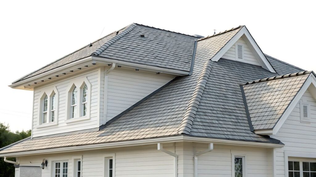 white house with light grey shingles