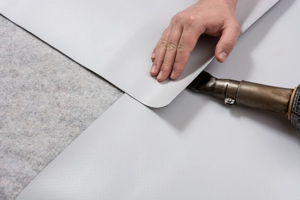 overlap of two PVC membrane