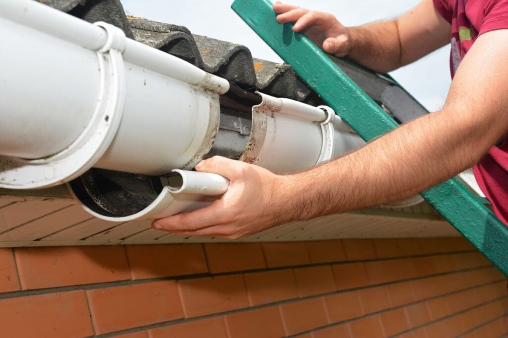 gutter downspout repair white water system