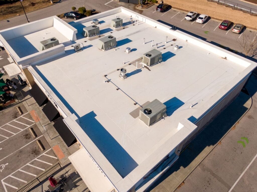 silicone commercial roof